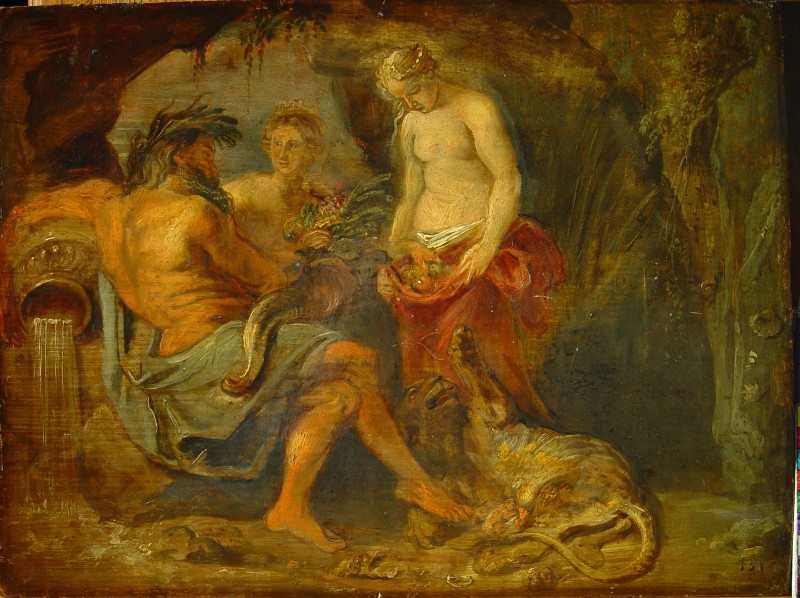 Бог ріки Шельди, Кібела та богиня Антверпена