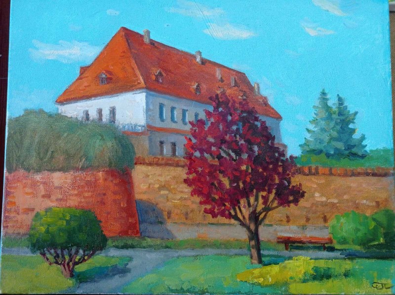 Картина "Дубно. Замок. Палац Любомирських".