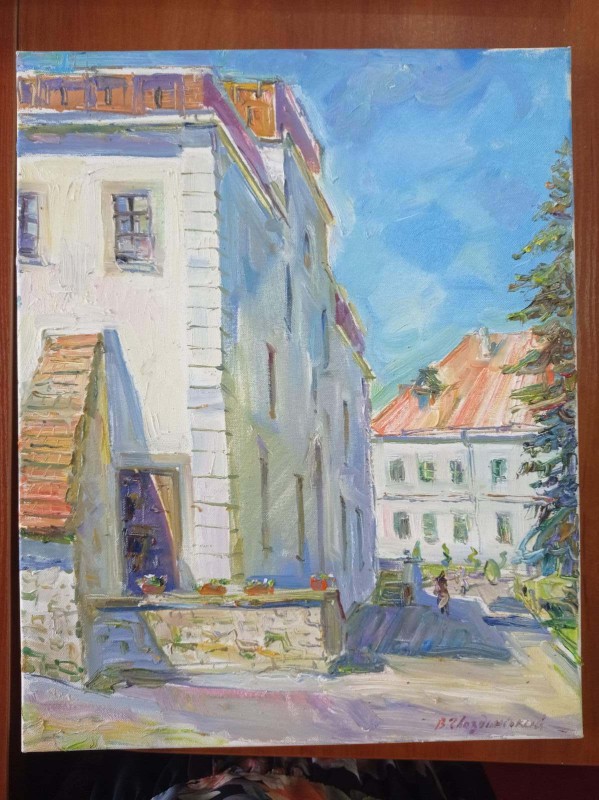 Картина "Подвір'я Дубенського замку".