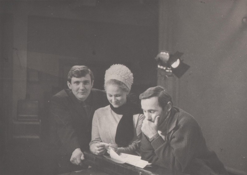 Фотографія. В. Івасюк, Ніна Щербакова, Василь Стріхович. 1969-1970 роки.