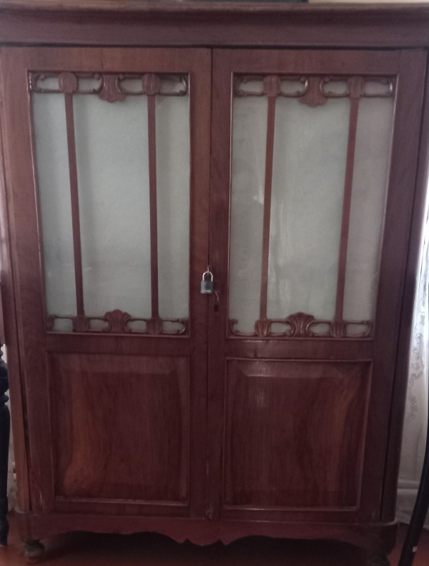 Шафа книжкова, дерев'яна, світло-коричневого кольору, двостулкова, XIX ст