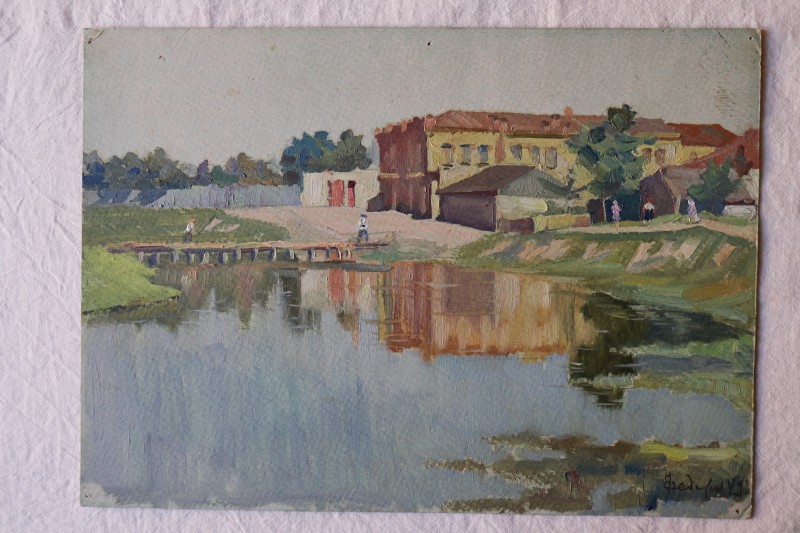 Картина. Кладочка через річку