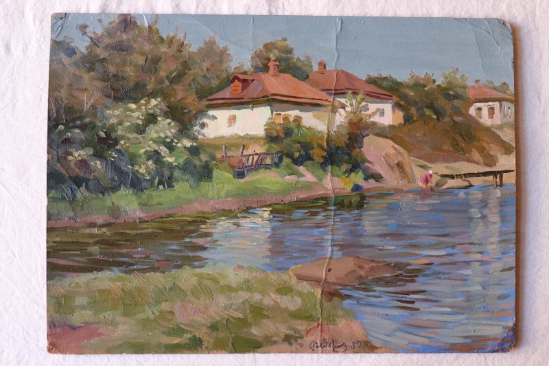 Картина. Вид на Чечору з берега Інгулу