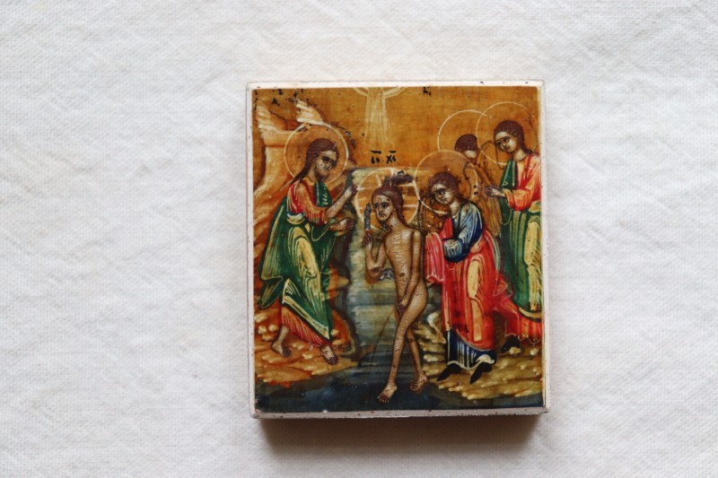 Ікона-таблетка. Хрещення Господнє