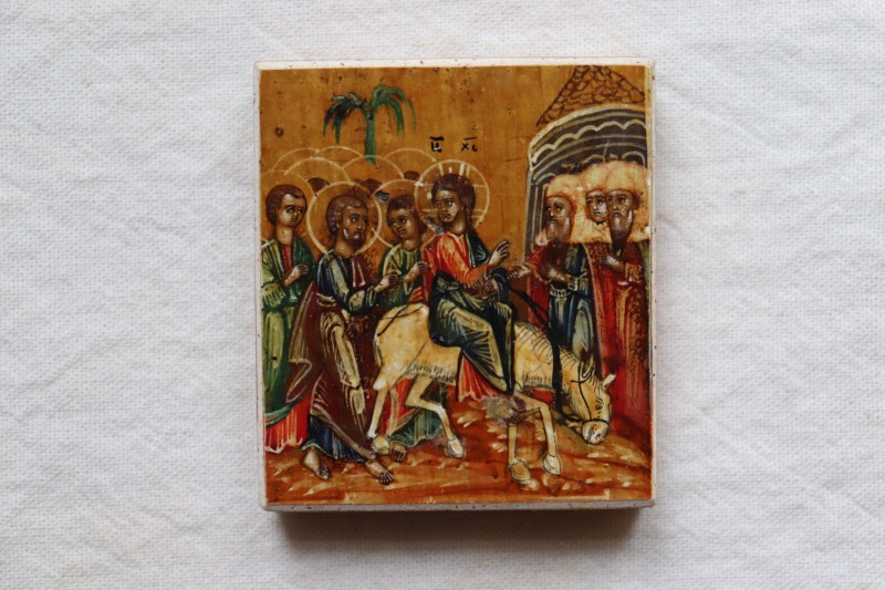 Ікона-таблетка. В'їзд до Ієрусалиму