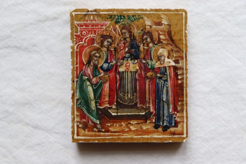 Ікона-таблетка. Трійця Ветхозавітна