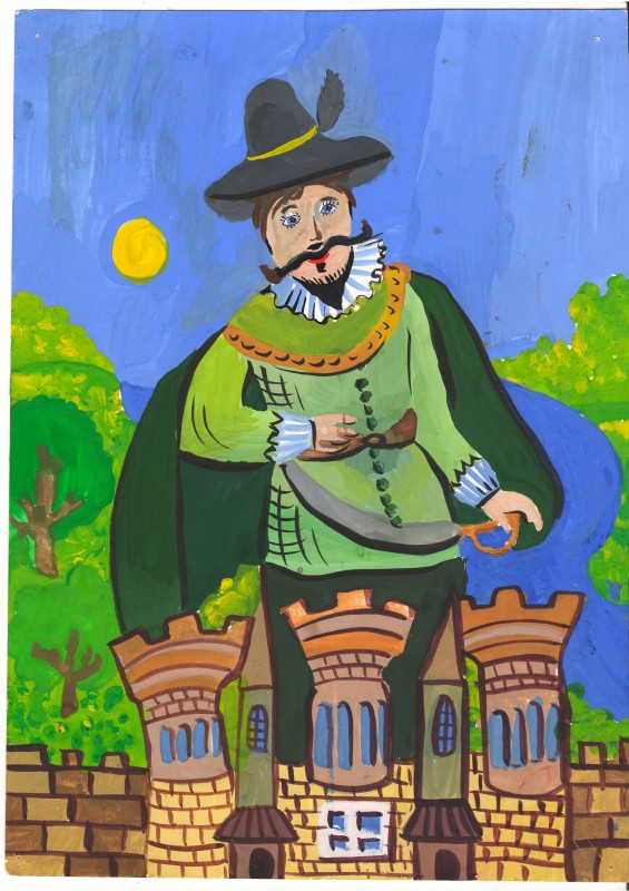 Малюнок «Заснування міста Кролевець. Замковище. Король Володислав ІУ»