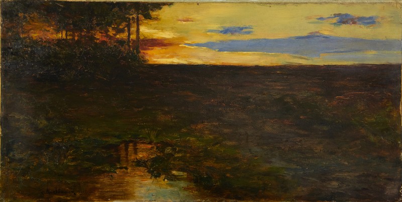 Краєвид в заході сонця