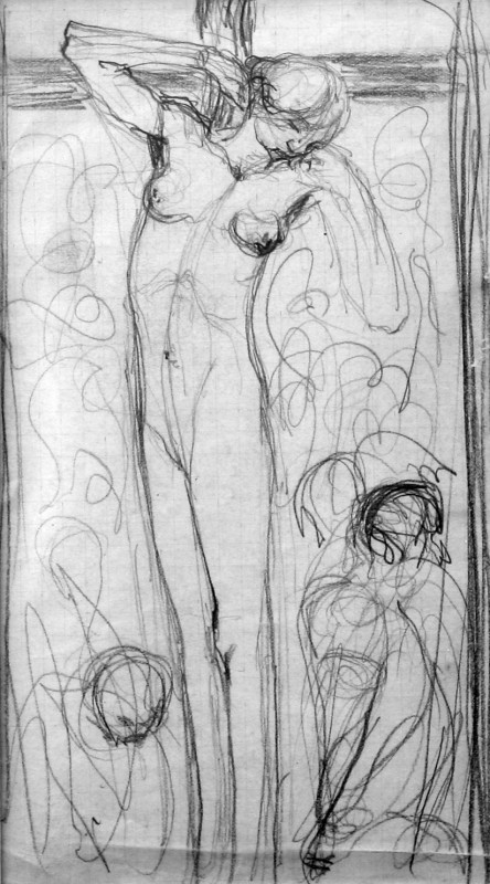 Начерк до композиції "Пробудження"  (ІІ)