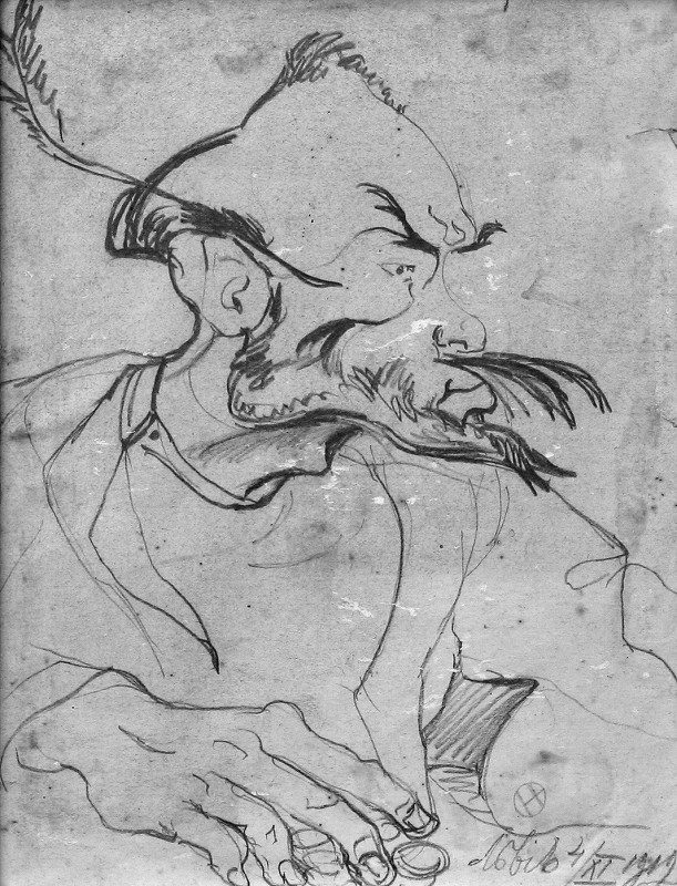 Шарж на професора Іларіона Свєнціцького