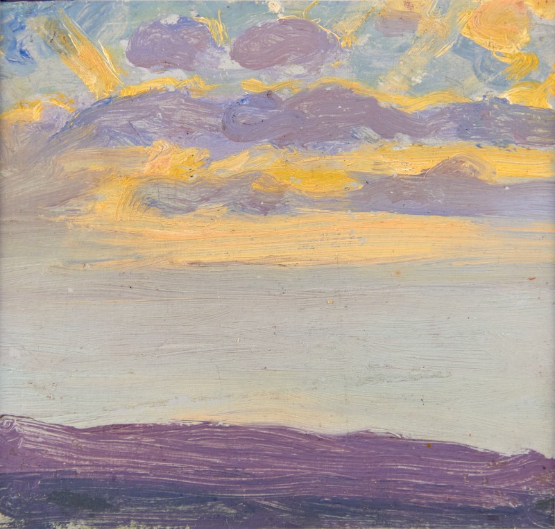 Пейзажний етюд з хмарами