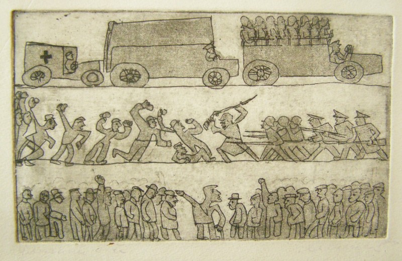 Боротьба робітників з поліцією (Сутичка з поліцією)