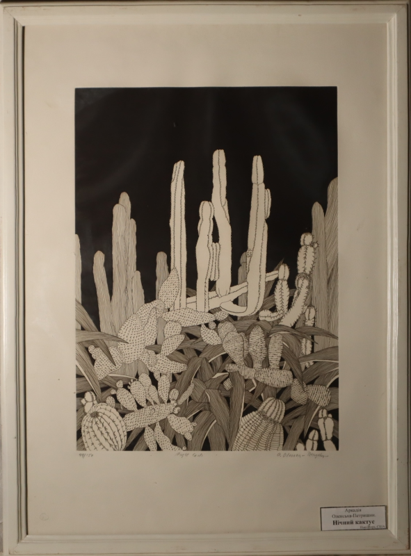 Графічний твір "Нічний кактус"