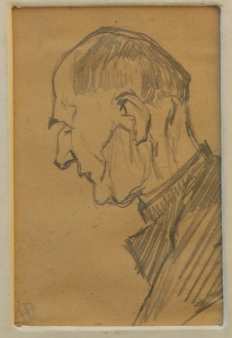 Погруддя чоловіка у профіль. Начерк