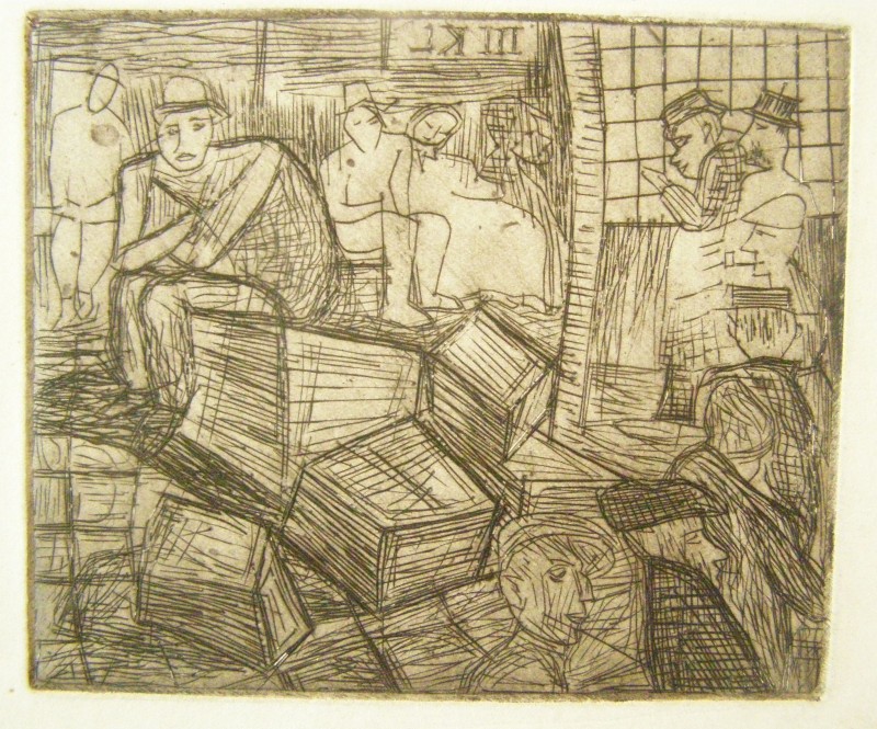 На вокзалі (Вокзал. Ждальня ІІІ класу)