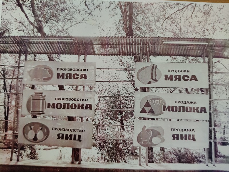 Фотографія продажу м'яса, яєць на ярмарку в м.Арциз (виставка-вітрина)