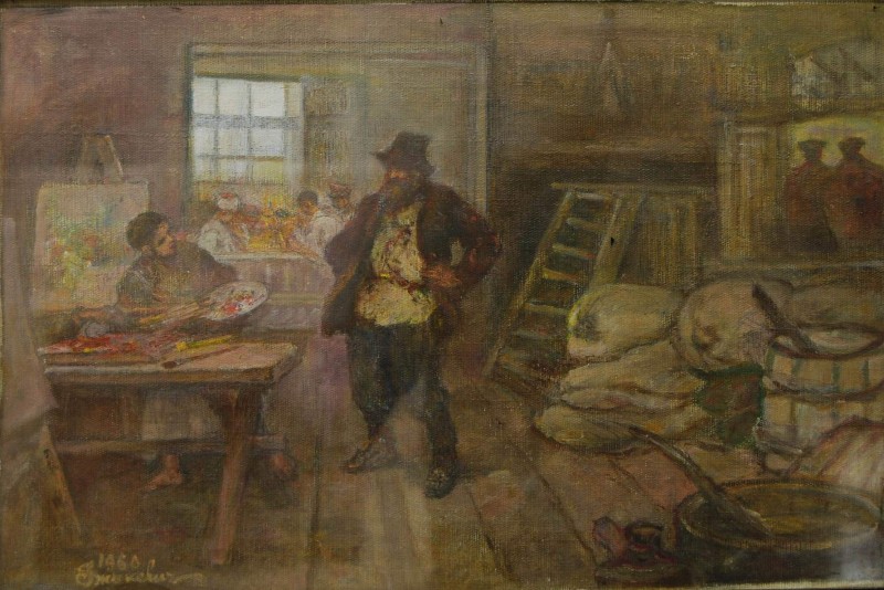 Шевченко Т.Г. у майстерні Ширяєва, 1960