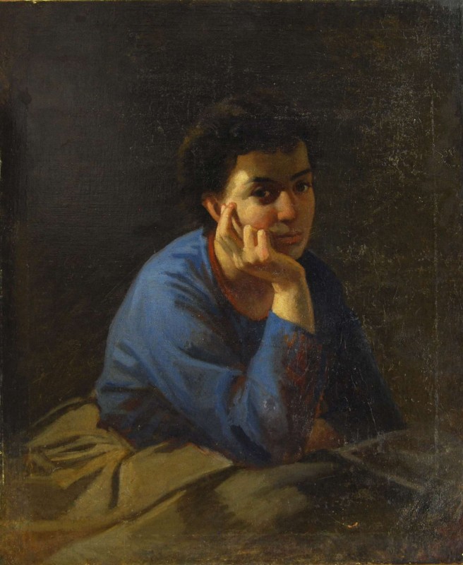 Портрет жінки в блакитному, 1868