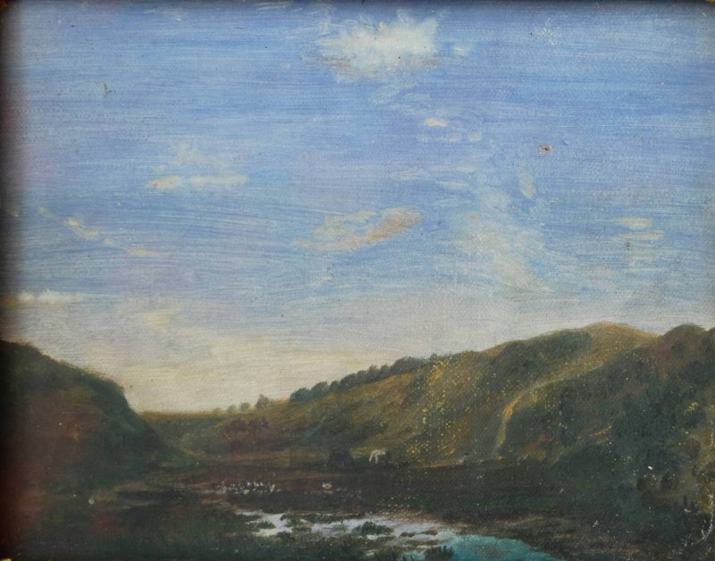 Пейзаж зі струмком і кіньми, 1890-і