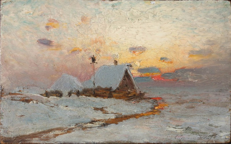 Зима. Хати, 1890-і