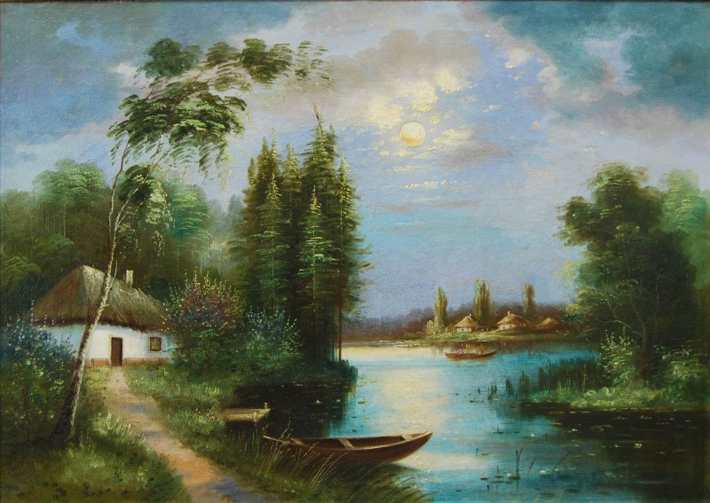 Місячна ніч на Чернеччині (Сумщина), кін. XIX ст. – поч. XX ст.