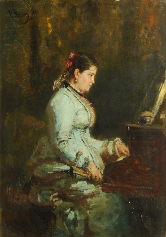 Біля рояля, 1880