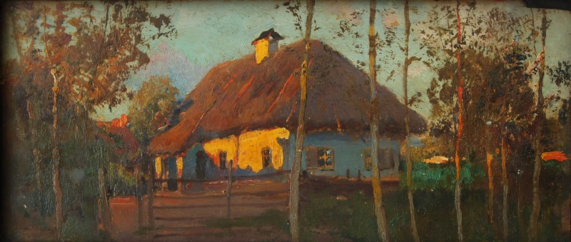 Хата. Захід сонця, 1880-і