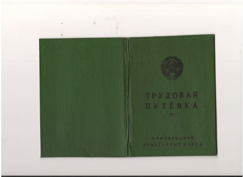 Документ.  Трудова путівка