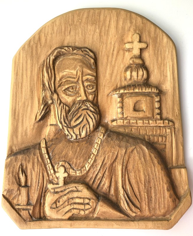 Барельєф різьблений «Монах»