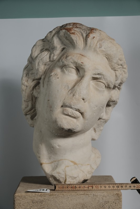 Чоловіча голова з довгим хвилястим волоссям