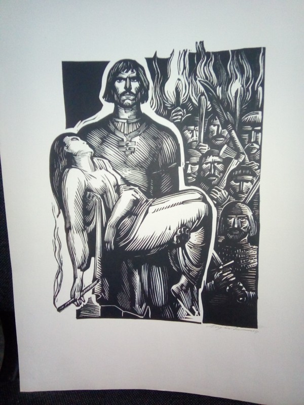 Картина -ілюстрація  до драми  І.Кочерги  "Свіччине  весілля" -"Смерть"