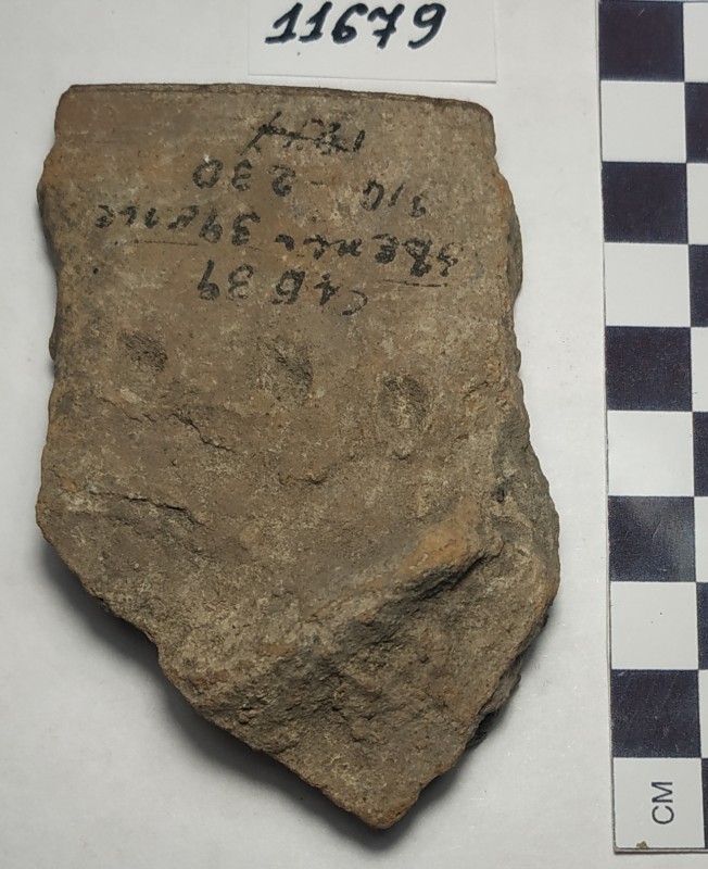 Фрагмент вінець ліпної жовтоглиняної посудини