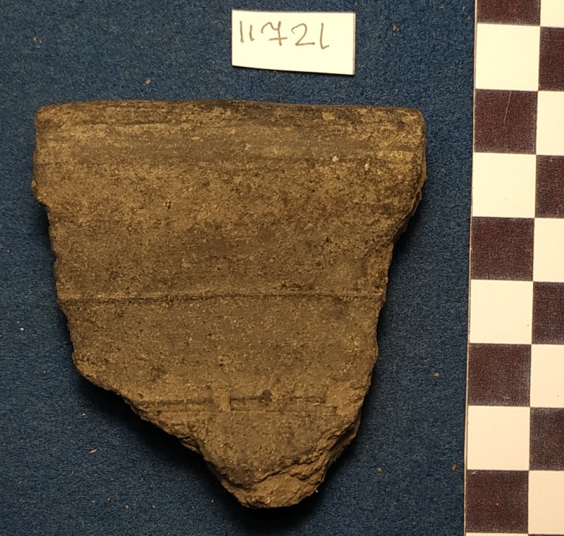 Фрагмент вінець  ліпної сіроглиняної посудини