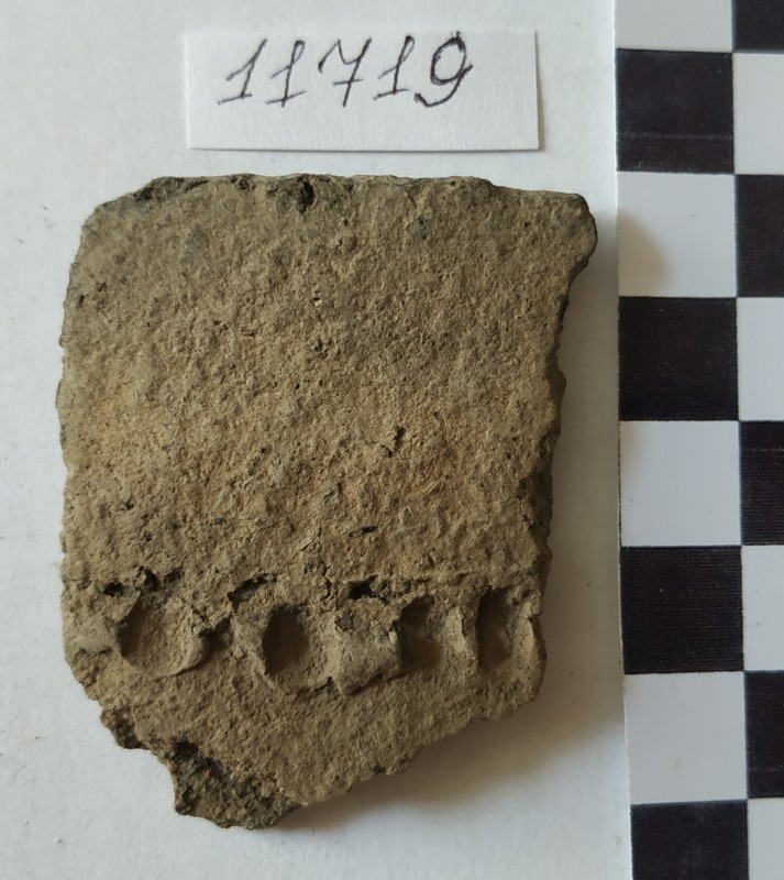 Фрагмент вінець ліпної сіроглиняної посудини