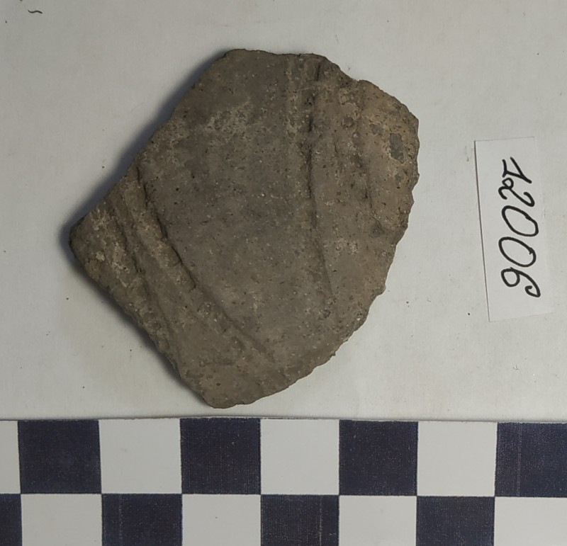 Фрагмент стінки ліпної сіроглиняної посудини