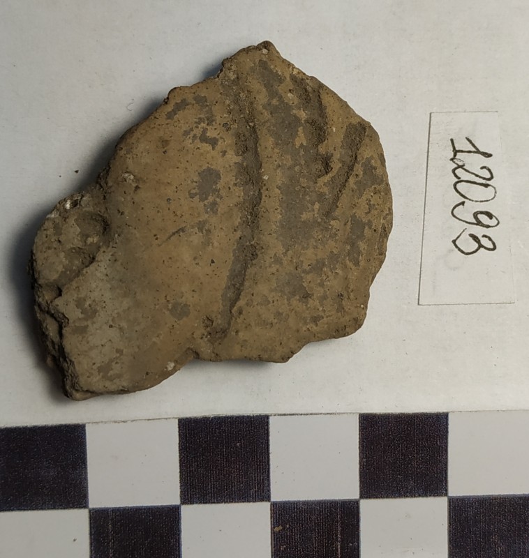 Фрагмент стінки ліпної сіроглиняної посудини