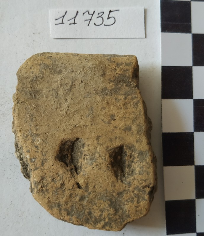 Фрагмент вінець ліпної жовтоглиняної посудини