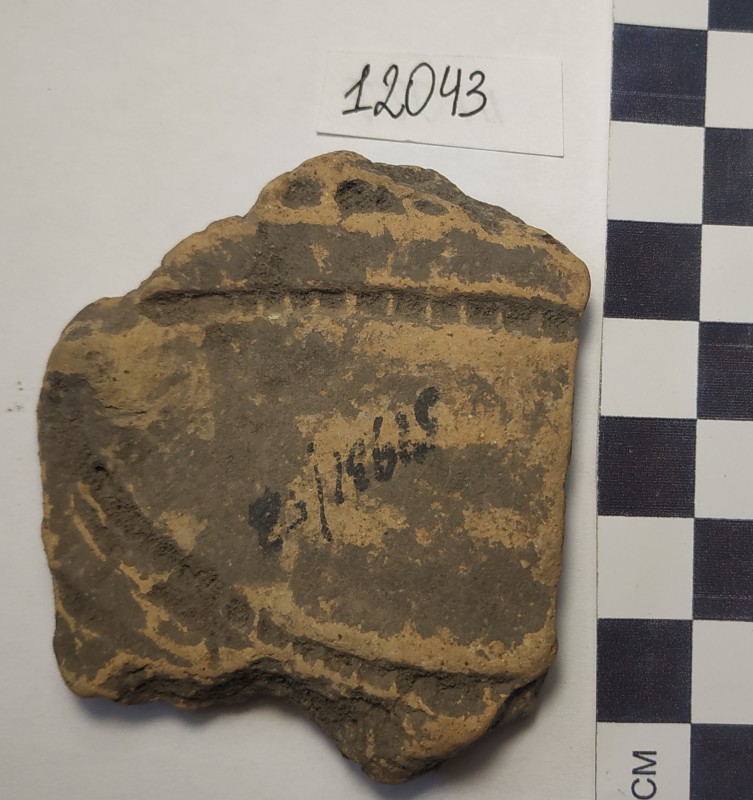 Фрагмент стінки ліпної жовтоглиняної посудини