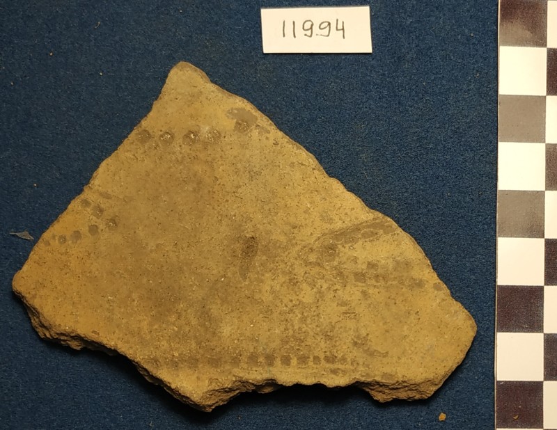 Фрагмент стінки ліпної жовтоглиняної посудини