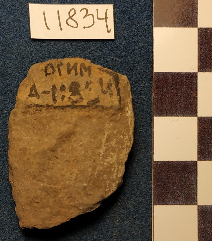 Фрагмент стінки ліпної сіроглиняної посудини