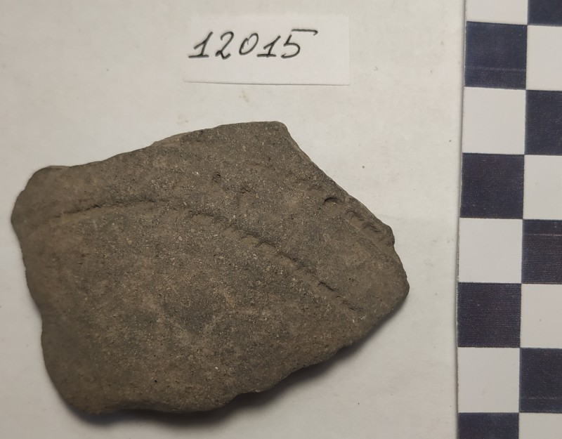 Фрагмент придонної частини ліпної сіроглиняної посудини