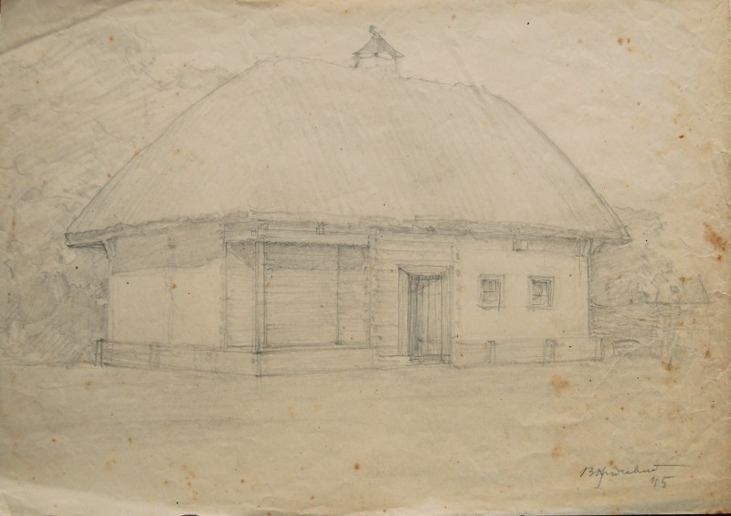 Начерк української хати. 1945
