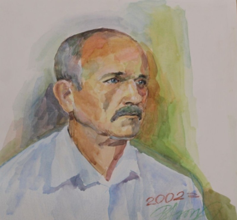 Портрет Олега Васильовича Жиронкіна з циклу «Колекція портретів гірників шахт міста»