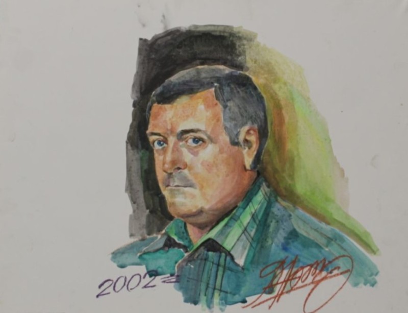 Портрет Серьогіна Юрія Павловича з циклу «Колекція портретів гірників шахт міста»