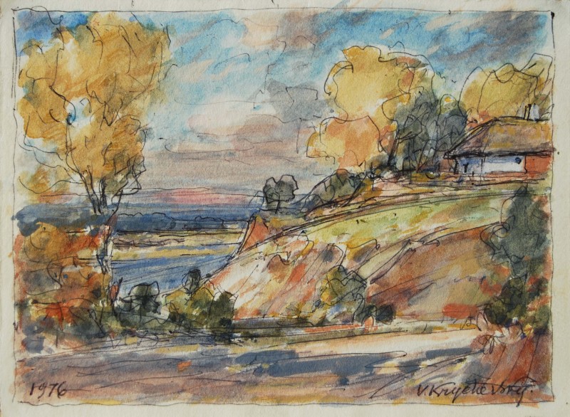 Український пейзаж. (Українська хата). 1976