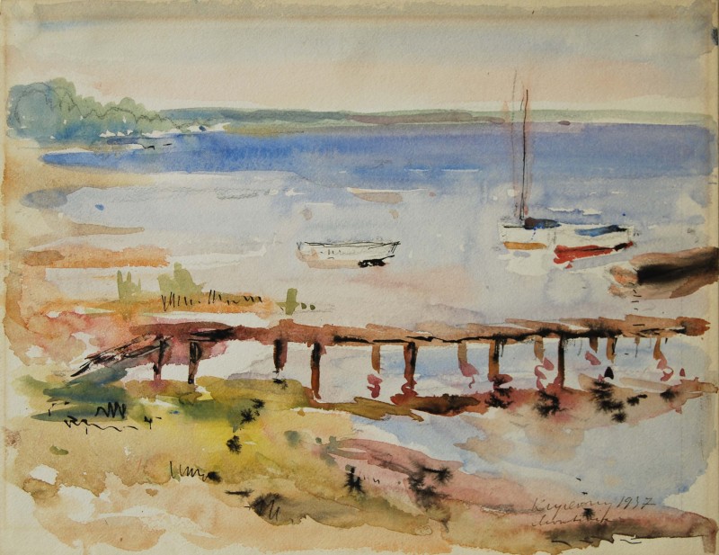 На березі моря. 1937