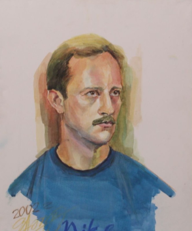 Портрет Яценко Валерія Володимировича з циклу "Колекція портретів гірників шахт міста"