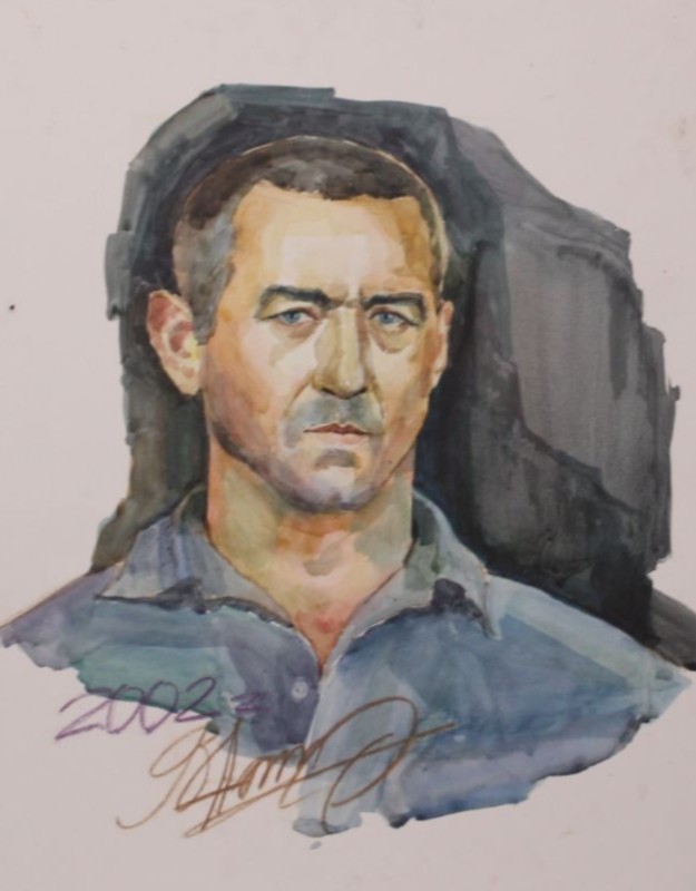 Портрет Корененка Василя Григоровича з циклу "Колекція портретів гірників шахт міста"