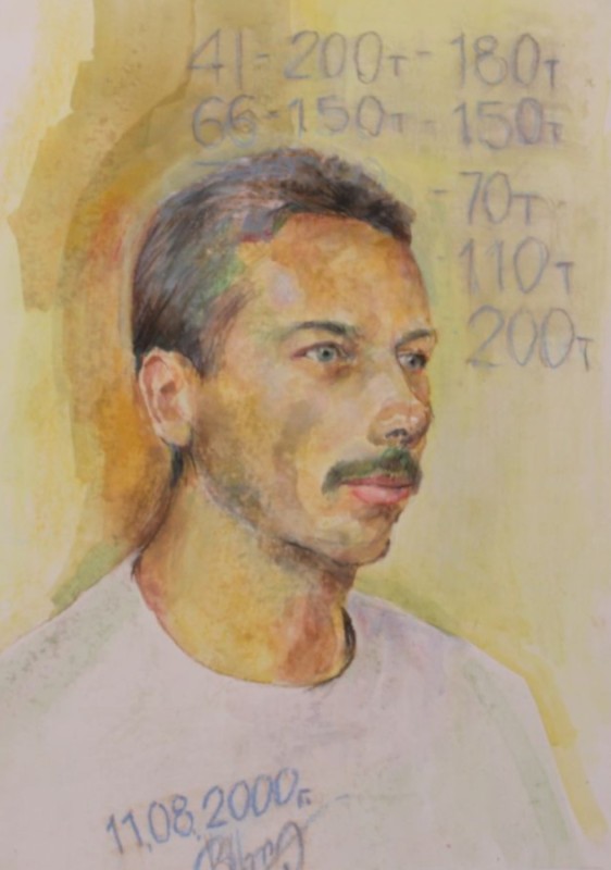 Портрет Шевчука Валерія Івановича з циклу "Колекція портретів гірників шахт міста"