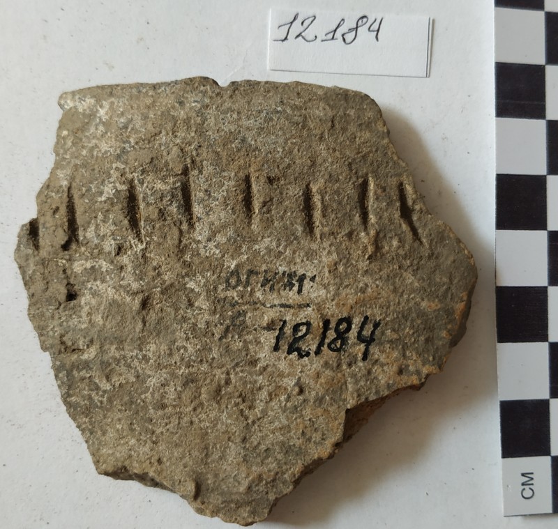 Фрагмент вінець ліпної жовтоглиняної  посудини